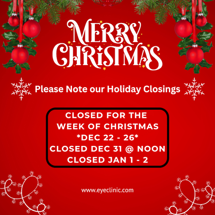 Graphic of upcoming holiday hours